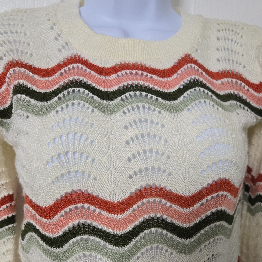 Vintage 90s Rosanna Knit Crewneck Sweater size small - Picture 3 of 12